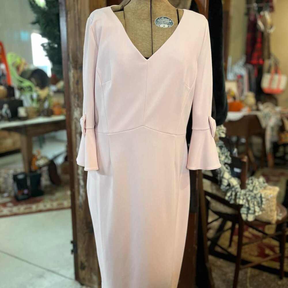 IVANKA TRUMP DRESS - PINK/MAUVE/DUSTY ROSE - SIZE 14